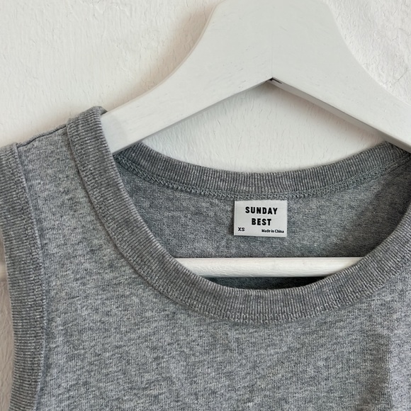 Sunday Best Grey Cropped Tank - Picture 3 of 3